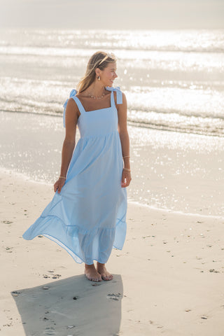 Seersucker Maxi Dress