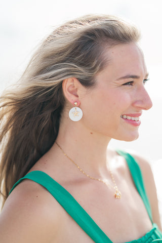 Mother of Pearl & Starfish Earrings