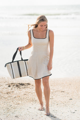 Piping Contrast Mini Dress