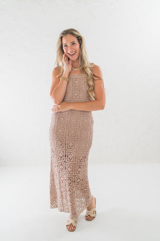 Cotton Crochet Maxi Tank Dress