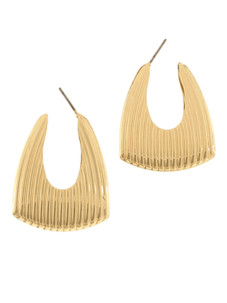 Chunky U Ribbed Earrings