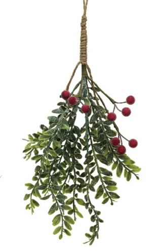 Hanging Evergreen & Berry Bunch-Dark Berry
