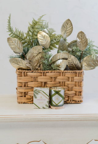 Frasier Fir Frosted Plaid Medium Poured Candle