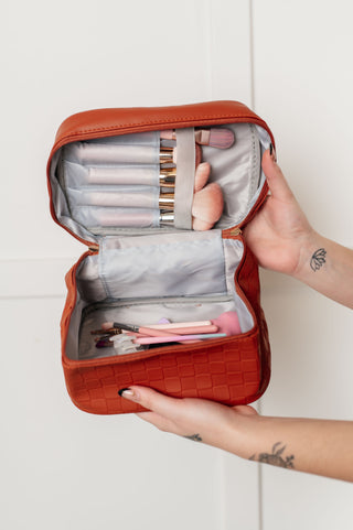Subtly Checked Cosmetic Bags Set