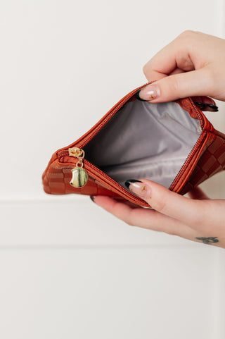 Subtly Checked Cosmetic Bags Set