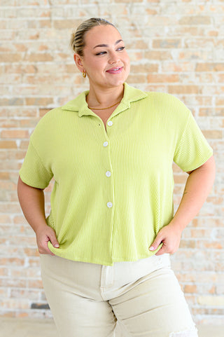 Ribbed Button Down