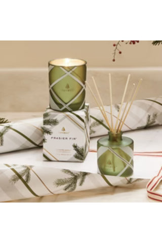 Frasier Fir Frosted Plaid Poured Candle