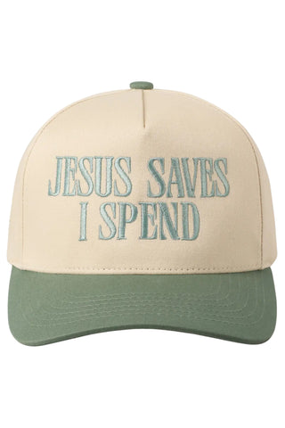 Jesus Saves I Spend Canvas Hat