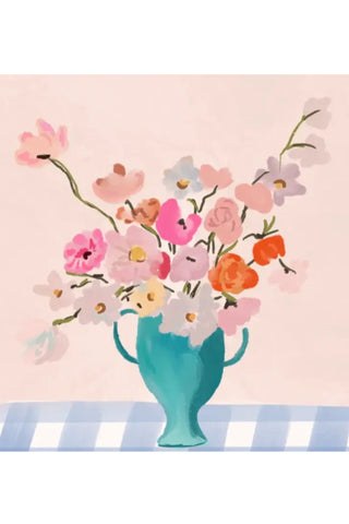 Vase on Blue Gingham