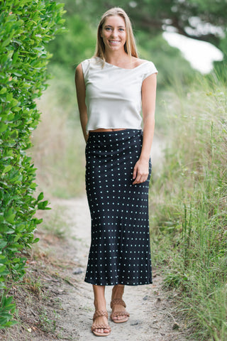Polka Dot Slip Skirt