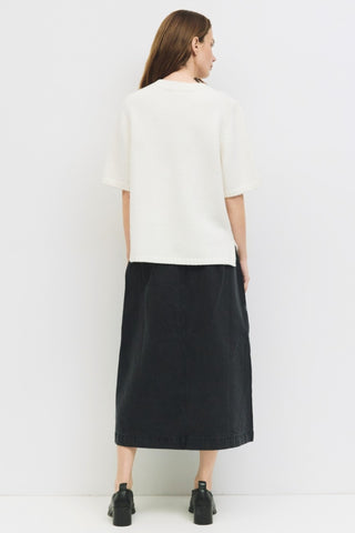 Boxy Crew Neck Knit Top