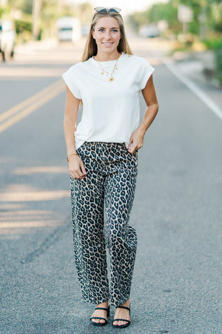 Vintage Leopard Barrel Jeans