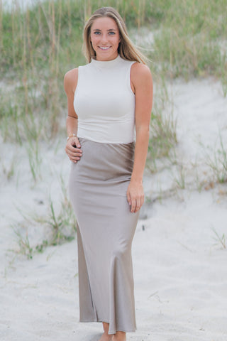Satin Flare Skirt