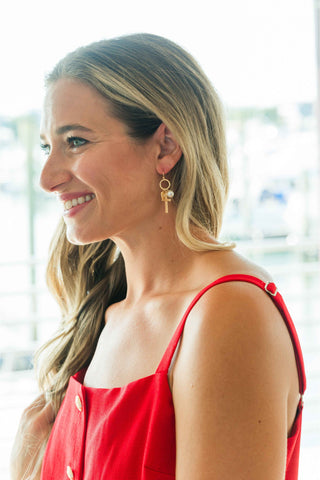 Cross Charm Earrings