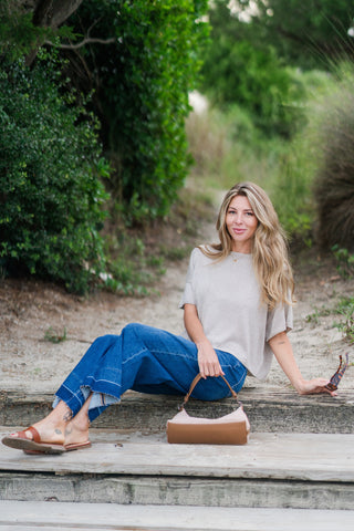 Risen Tummy Control High Rise Crop Wide Hem Jeans