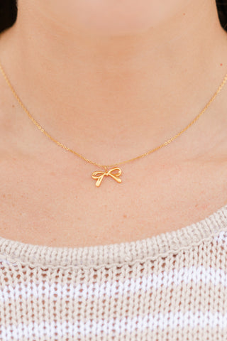 My Sister's Cottage | Waterproof | Dainty Bow Necklace