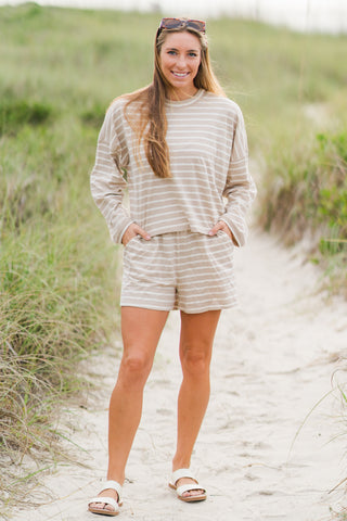 Stripe Lounge Short