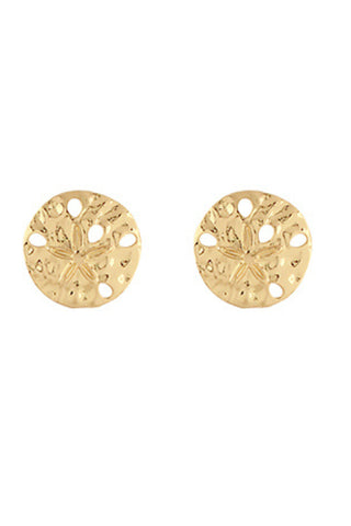 Round Sand Dollar Earrings