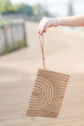Braided Accent Clutch Bag