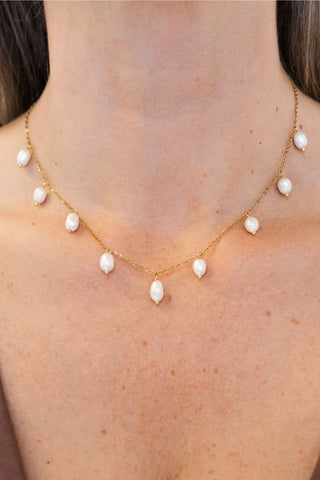 My Sister's Cottage | Waterproof | Pearl Drop Necklace