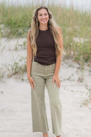 Straight Leg Denim Pants