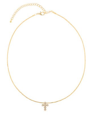 CZ Cross Pendant Necklace