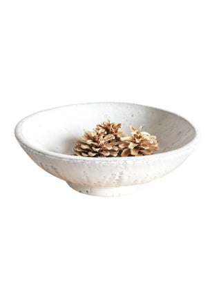 Reactive White Raised Bowl
