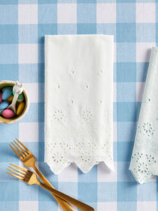 White Eyelet Napkin Set