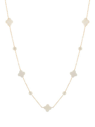 Pearl Clover Stationed Necklace