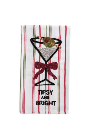 Beaded Christmas Towel
