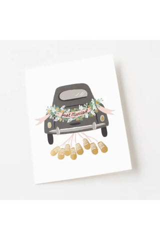 Just Married Getaway Card