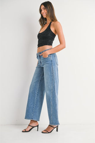 Low Rise Wide Leg Jeans