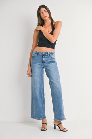 Low Rise Wide Leg Jeans