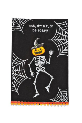 Skeleton Hallow Printed Towel
