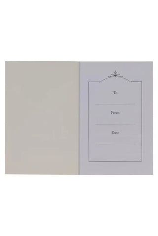 Greeting card with address fields on a white background