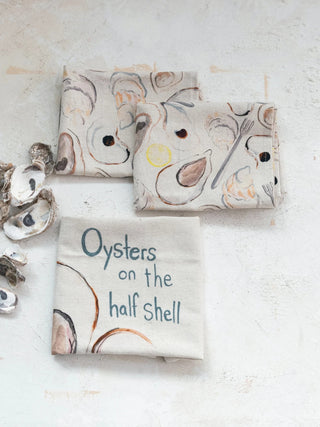 Cotton & Linen Oyster Tea Towel