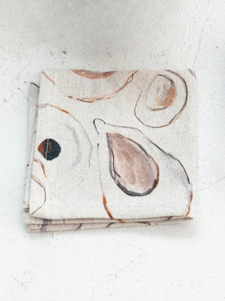Oyster Print Cocktail Napkins Set