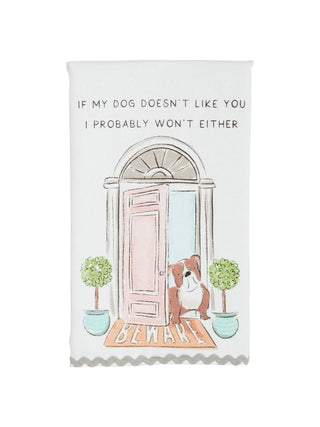 Beware Dog Hand Towel