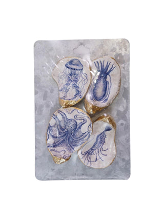 Resin Oyster Shell Magnet Set