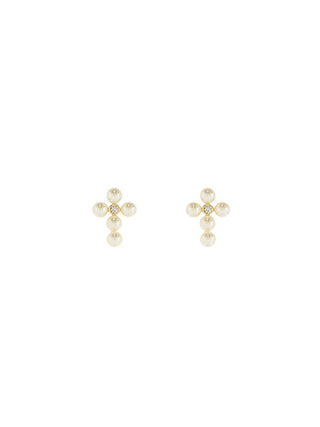 Pearl Cross Studs