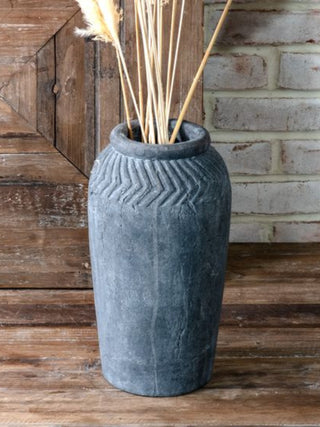 Black Top Pattern Vase