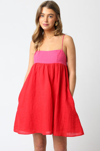 Colorblock Mini Dress