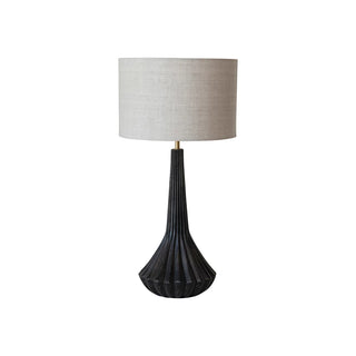 Mango Wood Pleated Table Lamp