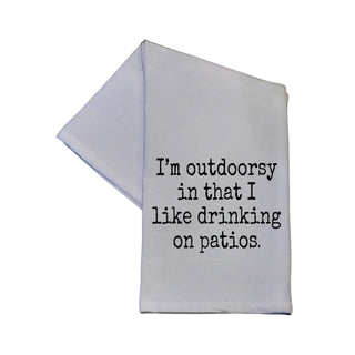 I'm Outdoorsy Tea Towel