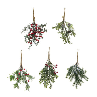 Hanging Evergreen & Berry Bunch