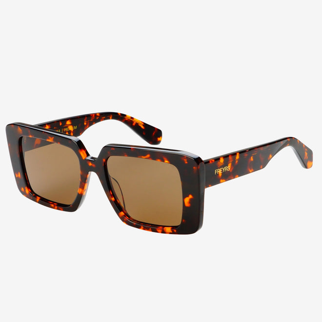 Brown Tortoise Rectangle Sunglasses