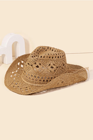 Straw Cowboy Hat Khaki