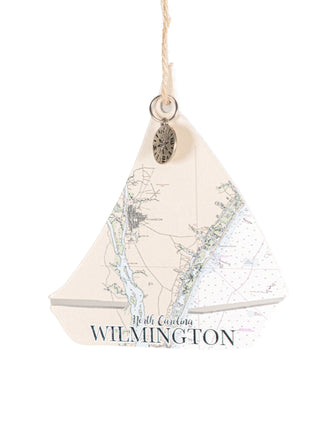 Sailboat Map Ornament