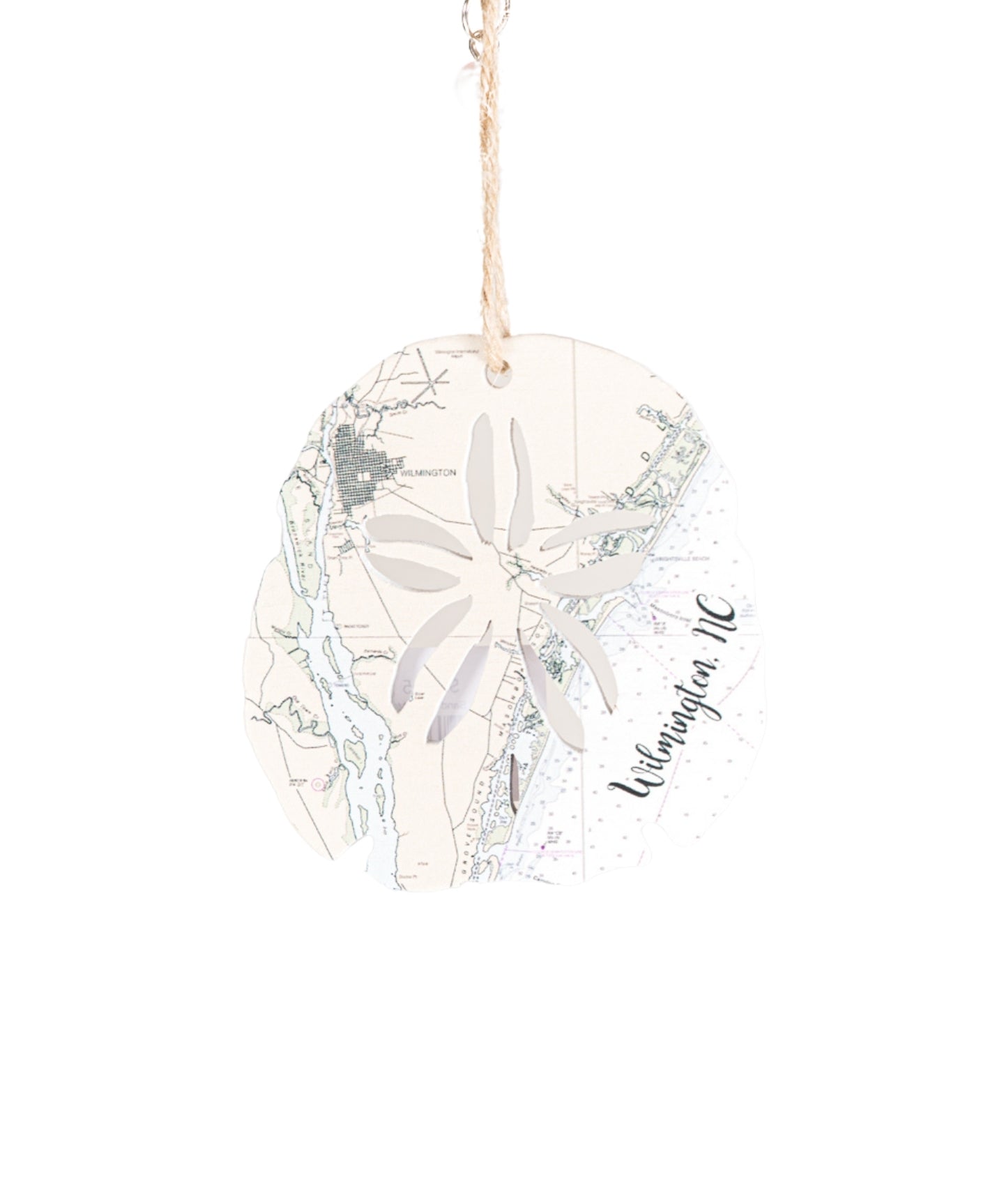 Sand Dollar Map Ornament