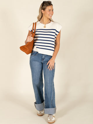 Oversized Stripe Sweater Vest